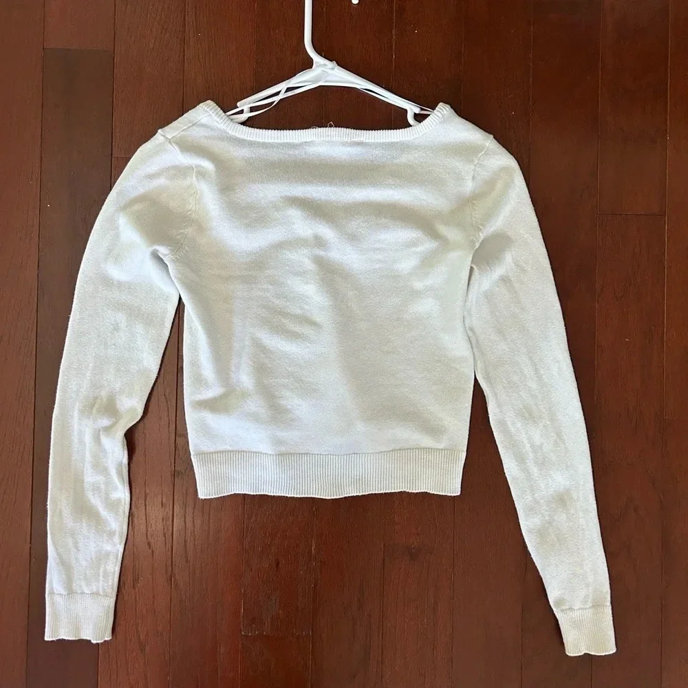 H&M White Cardigan 87% cotton super soft size 12/13 yrs